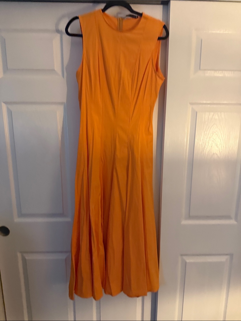 Zara Sleeveless Orange Midi Dress